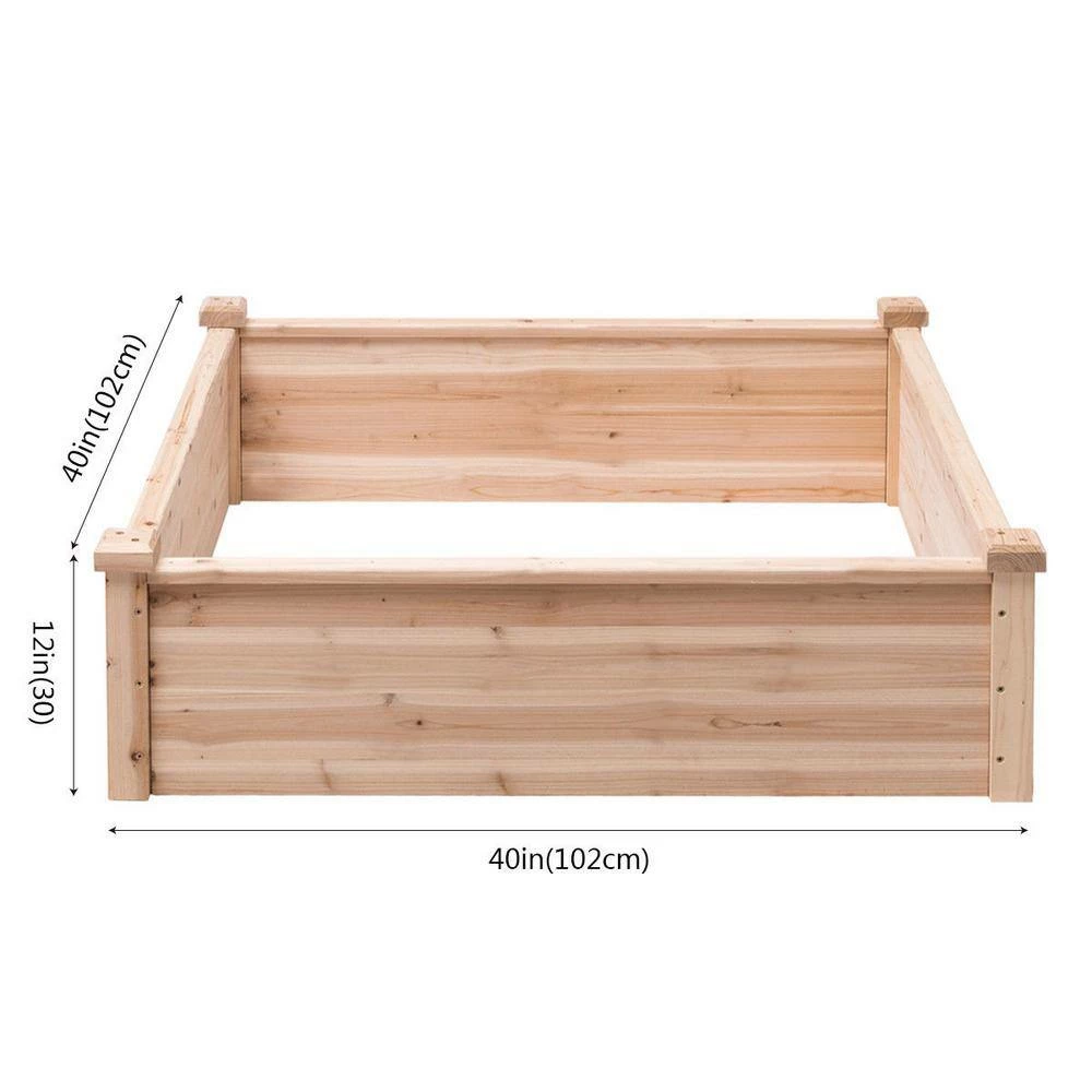 Deals ๐ Wooden Square Garden Vegetable Flower Bed by FORCLOVER ๐ - Image 5