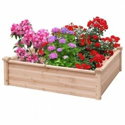 Deals 😀 Wooden Square Garden Vegetable Flower Bed by FORCLOVER 😍