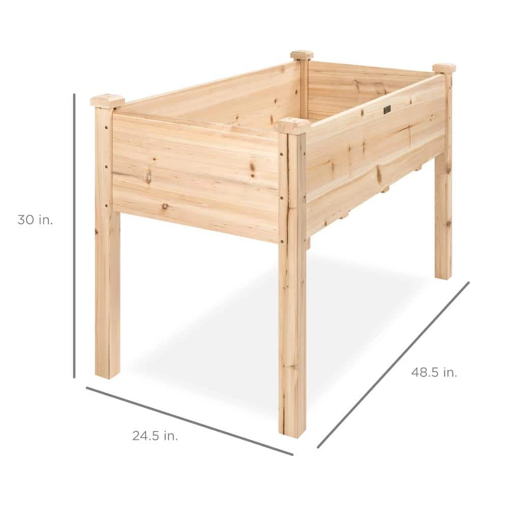 Flash Sale โ๏ธ 48 in. x 24 in. x 30 in. Wood Raised Garden Bed by Best Choice Products โค๏ธ - Image 3
