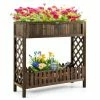 Best deal ⌛ 2-Tier Elevated Wood Planter Box Raised Garden Bed by Alpulon 👍