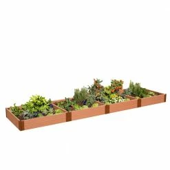 Best deal 🔔 Two Inch Series 4 ft. x 16 ft. x 11 in. Classic Sienna Composite Raised Garden Bed Kit by Frame It All ⭐