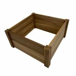 Budget 😍 ThermA Planters 12 in. x 24 in. x 24 in. Thermo-Treated Premium Hardwood Vegetable Flower Garden Bed by Unbranded 🎁