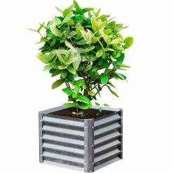 Wholesale ๐ Alto Series 22 in. x 22 in. x 17 in. Square Galvanized Metal Planter by EarthMark ๐