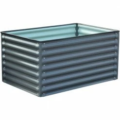 Best Pirce 👏 Galvanized Steel Open-Base Raised Garden Bed by Hanover 😍