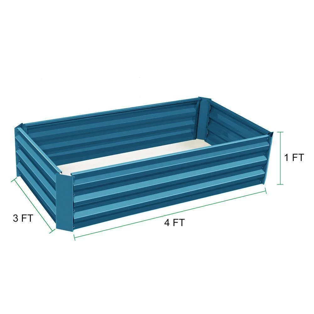 New ๐ 3 ft. x 4 ft. Lake Blue Planting Bed Raised Garden Bed MetalGarden Beds for Vegetable Flower Bed Kit by Mr. Garden ๐ - Image 4