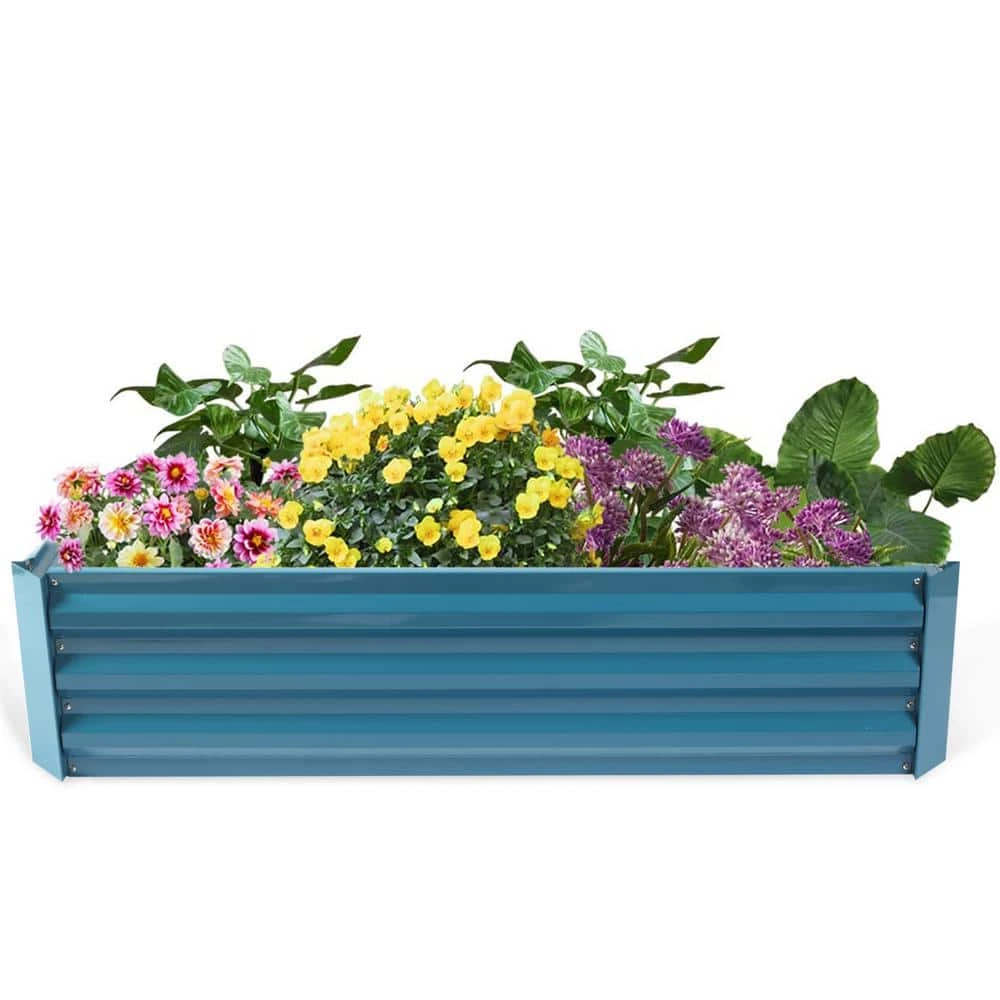 New ๐ 3 ft. x 4 ft. Lake Blue Planting Bed Raised Garden Bed MetalGarden Beds for Vegetable Flower Bed Kit by Mr. Garden ๐