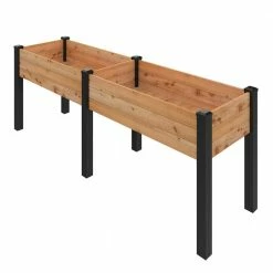 Best Sale ๐งจ Haven 2 ft. x 8 ft. Natural Cedar Elevated Garden Planter (Tool Free) by Outdoor Essentials ๐
