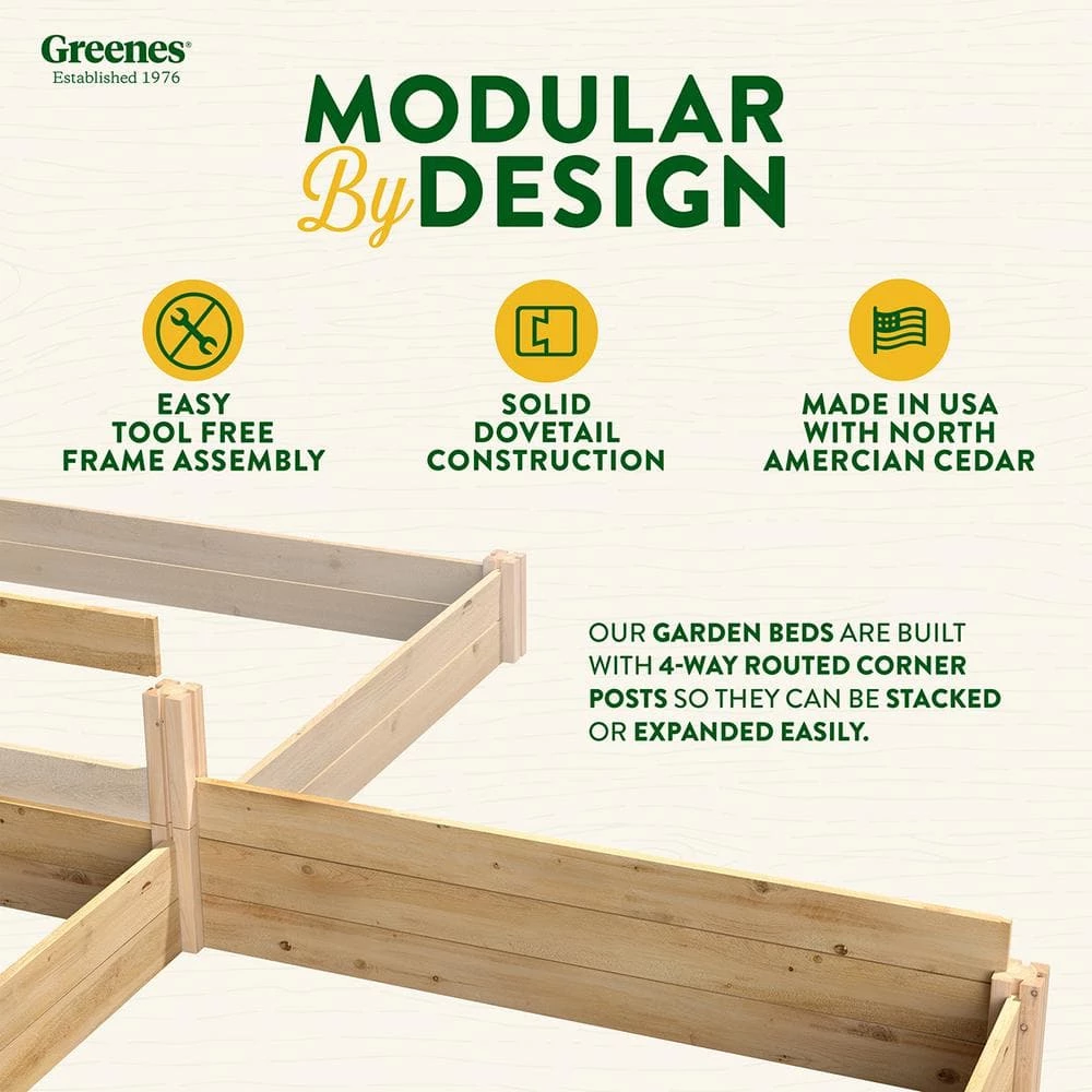 Outlet ๐ 4 ft. x 8 ft. x 14 in. Original Cedar Raised Garden Bed by Greenes Fence โ๏ธ - Image 7