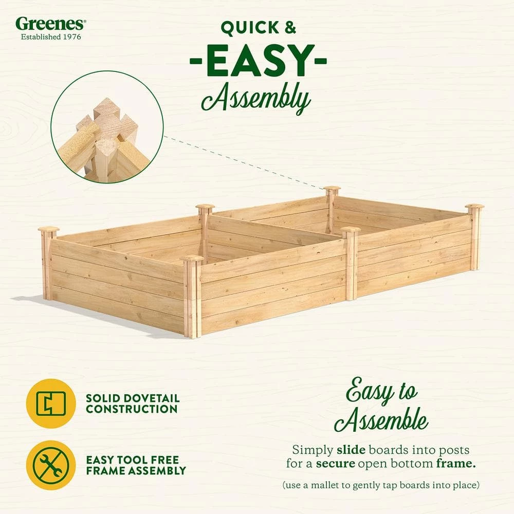 Outlet ๐ 4 ft. x 8 ft. x 14 in. Original Cedar Raised Garden Bed by Greenes Fence โ๏ธ - Image 5