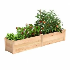 Best deal โค๏ธ 16 in. x 8 ft. x 16.5 in. Premium Cedar Raised Garden Bed by Greenes Fence ๐