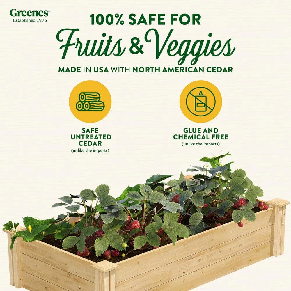Best Sale ๐งจ 2 ft. x 4 ft. x 10.5 in. Original Cedar Raised Garden Bed by Greenes Fence ๐ฅ - Image 4