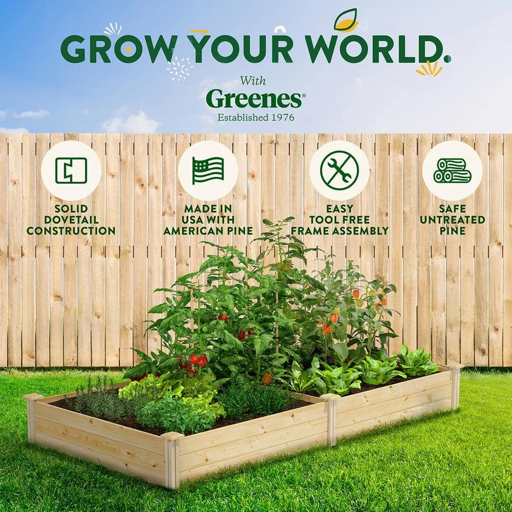 Hot Sale ๐ 4 ft. x 8 ft. x 10.5 in. Original Pine Raised Garden Bed by Greenes Fence ๐ - Image 8