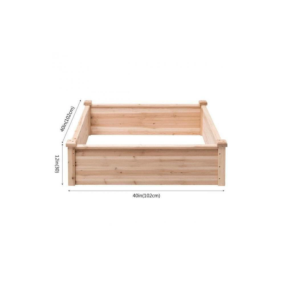 Buy ๐ Wooden Square Garden Vegetable Flower Bed by Unbranded ๐ฅฐ - Image 2