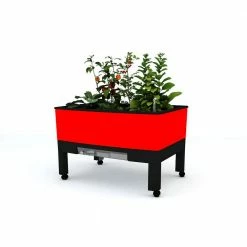 Coupon 🔔 World Garden 33.5 in. x 24.25 in. x 23 in. Red In/Outdoor Self Watering Garden by VITA ✨