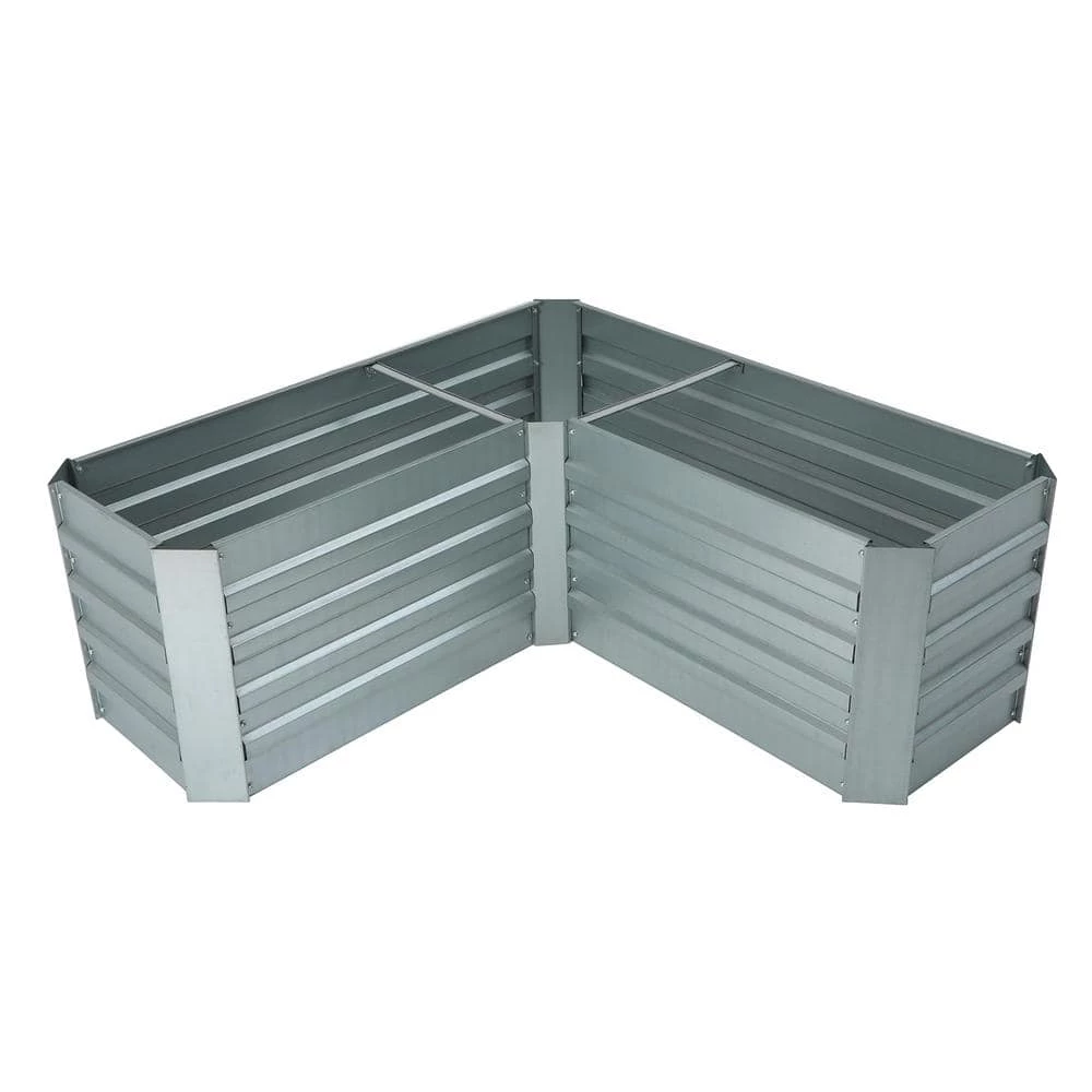 Hot Sale ๐ L-Shaped Galvanized Metal Raised Garden Bed by LuxenHome ๐