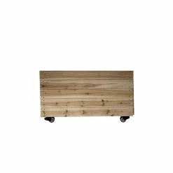 Wholesale ๐คฉ 40 in. x 12 in. x 24in. Solid Wood Mobile Planter Barrier in Unfinished Wood Color by Ejoy ๐
