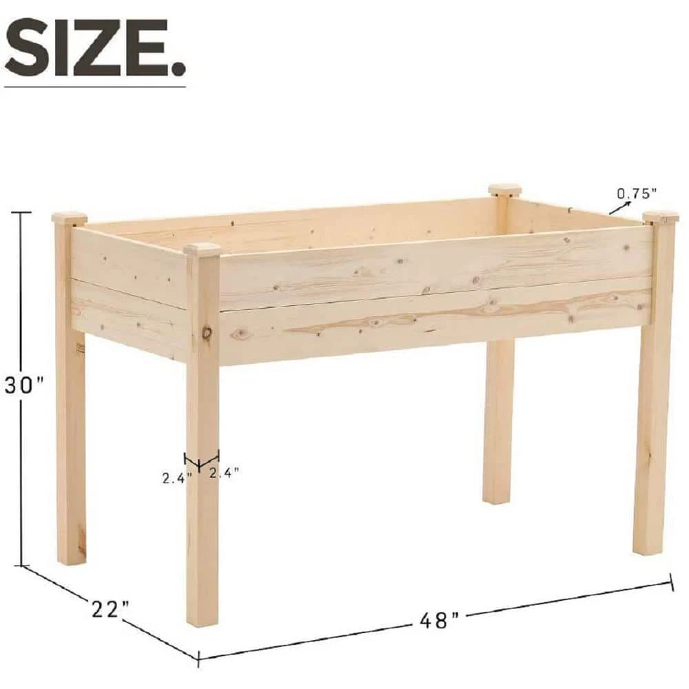 Cheap โ 4 ft. Wood Raised Garden Bed by Suncrown โจ - Image 3