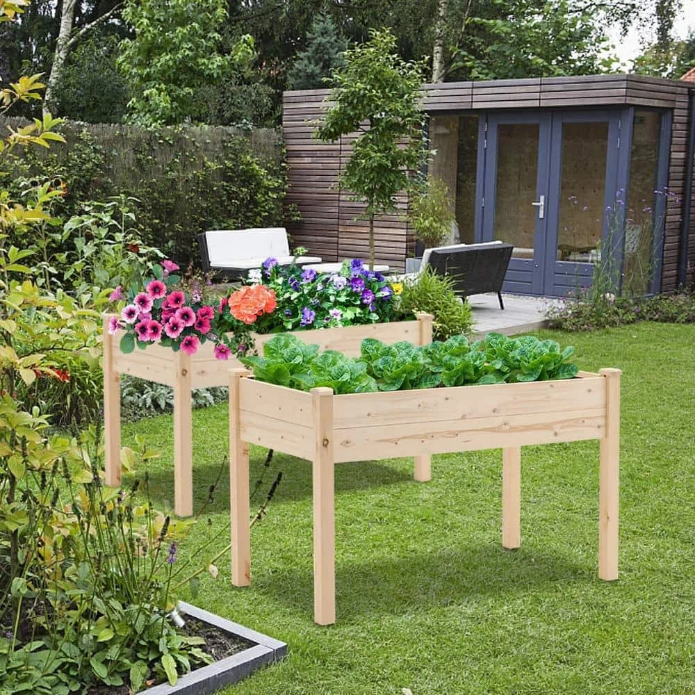 Cheap โ 4 ft. Wood Raised Garden Bed by Suncrown โจ - Image 2