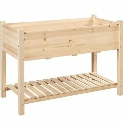 Best Sale ๐ 47 in. L x 22.5 in. W x 31.5 in. H Fir Wood Elevated Raised Garden Bed for Vegetables, Flowers and Herbs by Yaheetech ๐ฏ