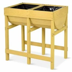 Wholesale โ๏ธ 28 in. L x 18 in. W x 28.5 in. H Fir Wood Elevated Garden Bed with Liner by Alpulon ๐ฅฐ